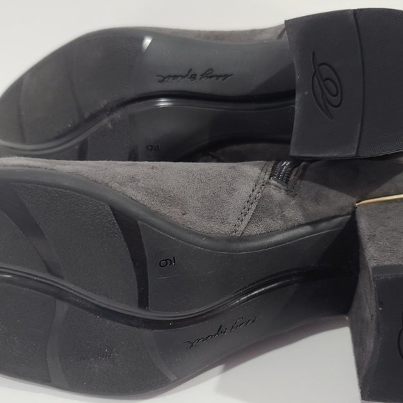 SALE! ✅  EASY SPIRIT Ankle Boot Dark Grey & Gold Nubuck (Suede) Size 9W ✨ NEW - Picture 10 of 10